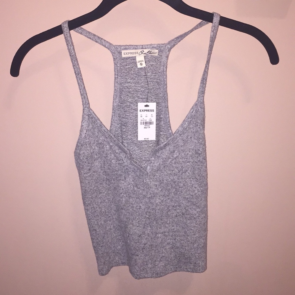 Split V neck crop top